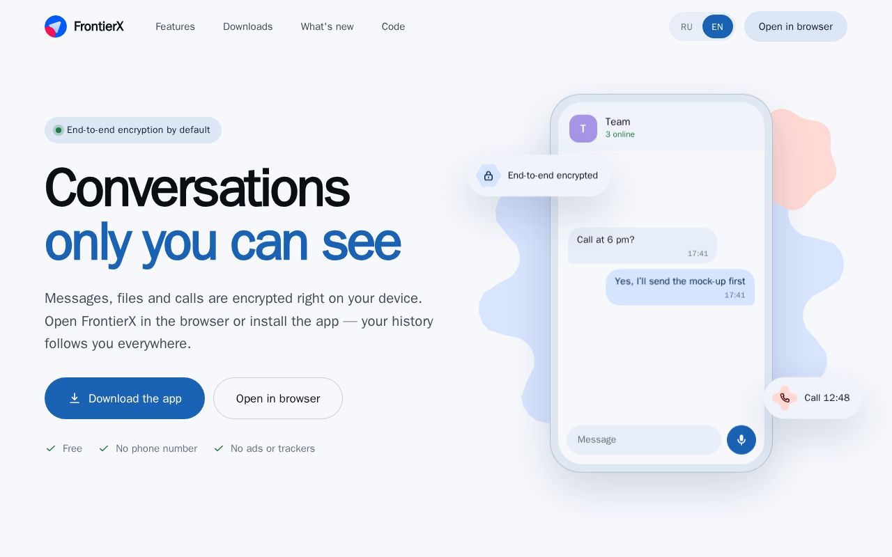 Preview of Frontierx Messenger