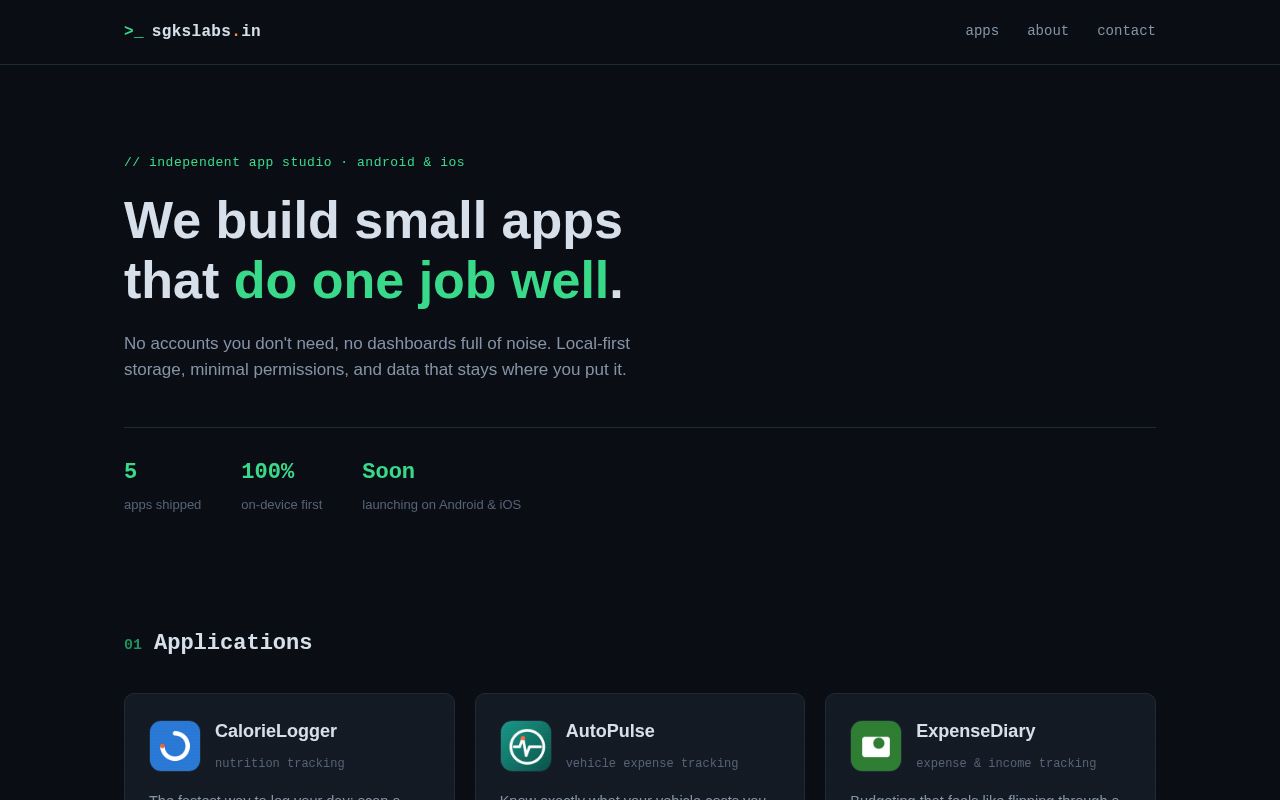 Preview of Website