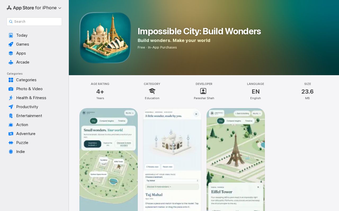 Preview of Impossible City: Build Wonders