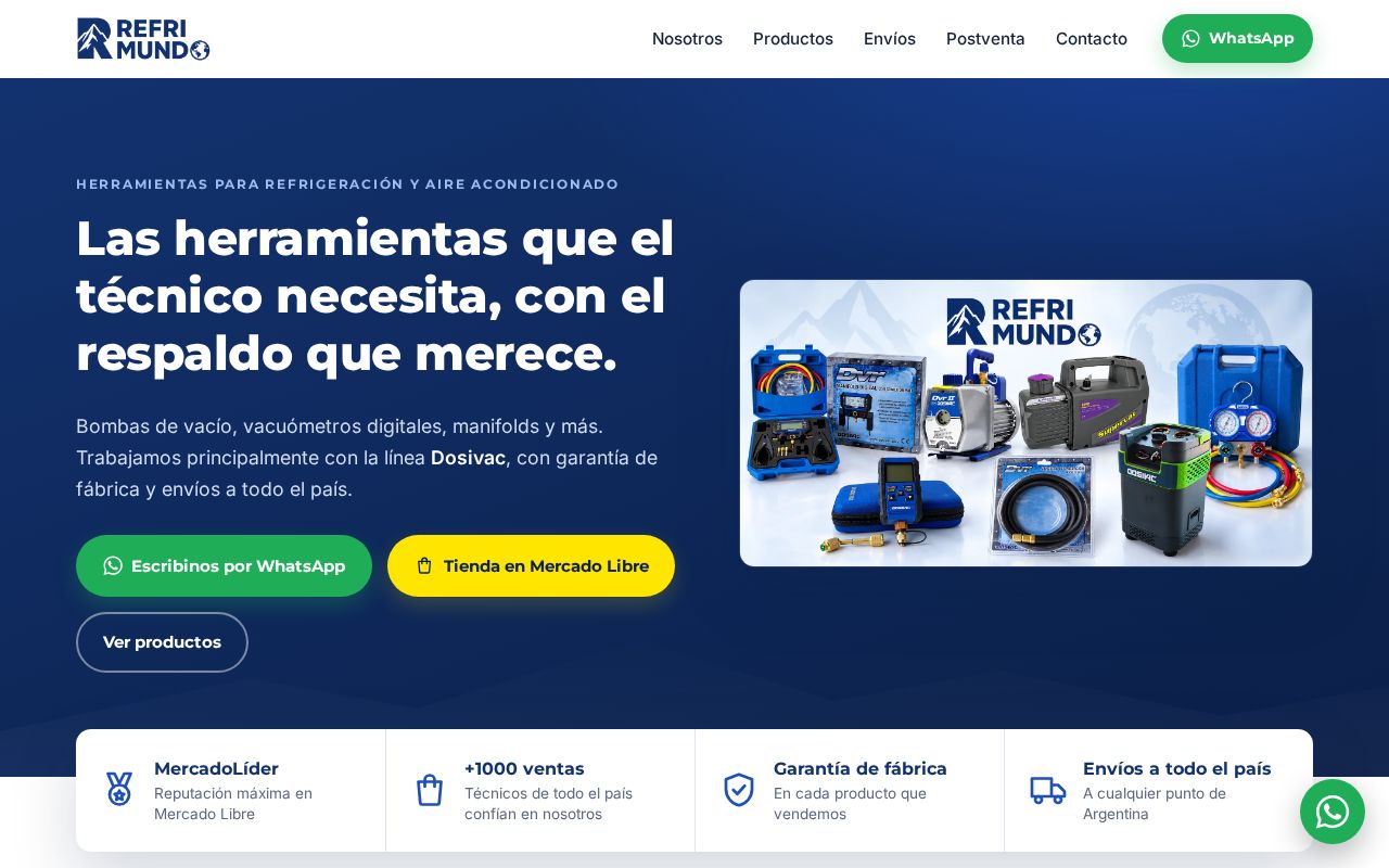 Preview of Web Refri Mundo