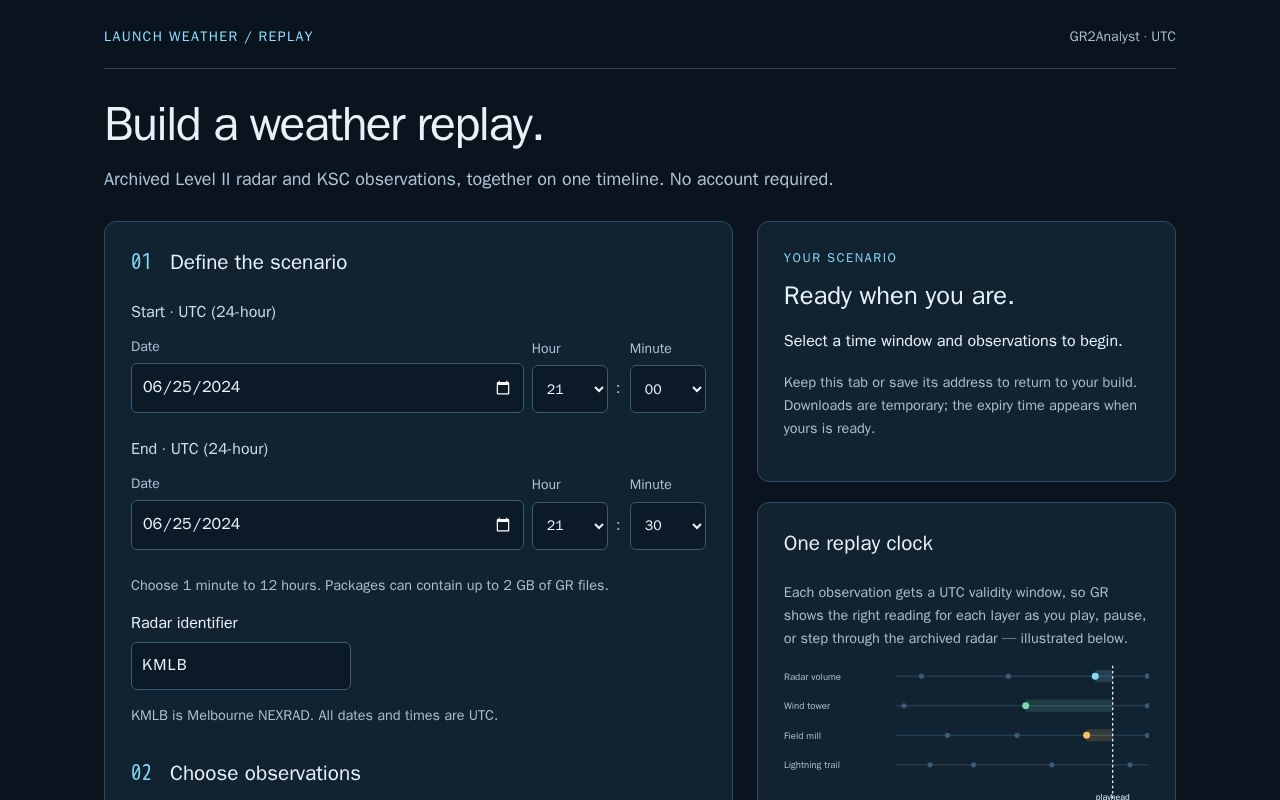 Preview of LaunchWeatherReplay