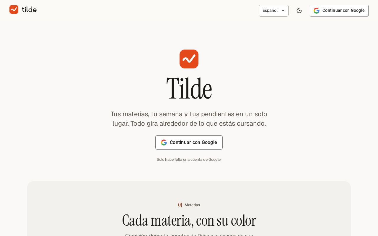 Preview of Tilde App