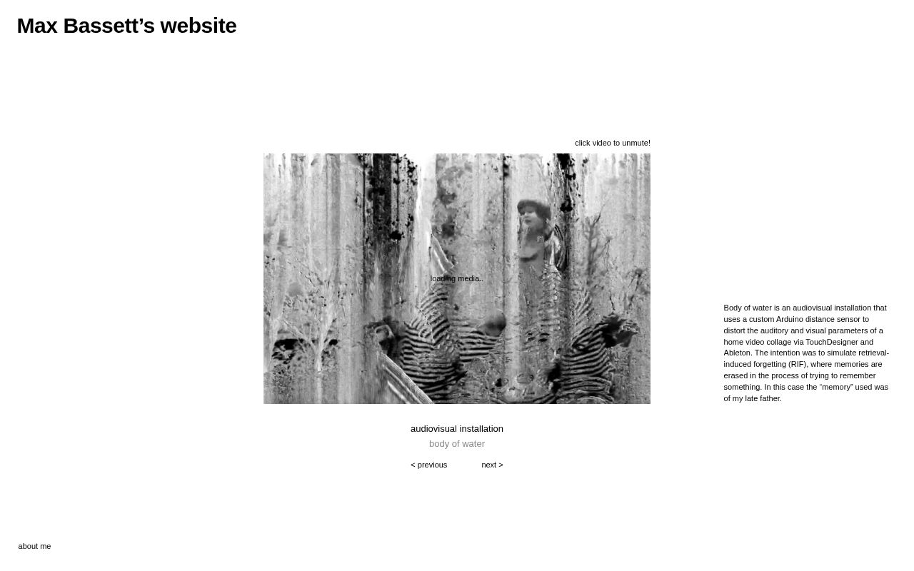 Preview of Max Bassett Website