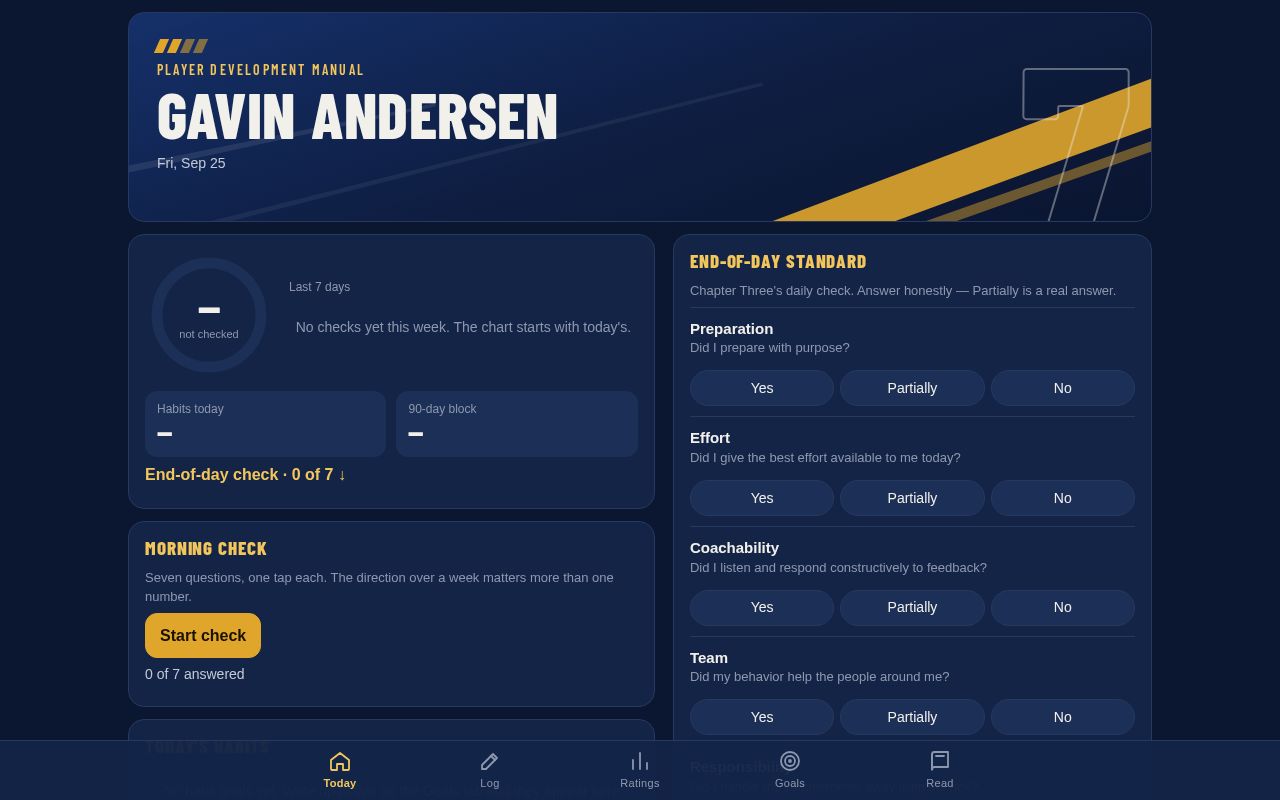 Preview of Player Development Manual