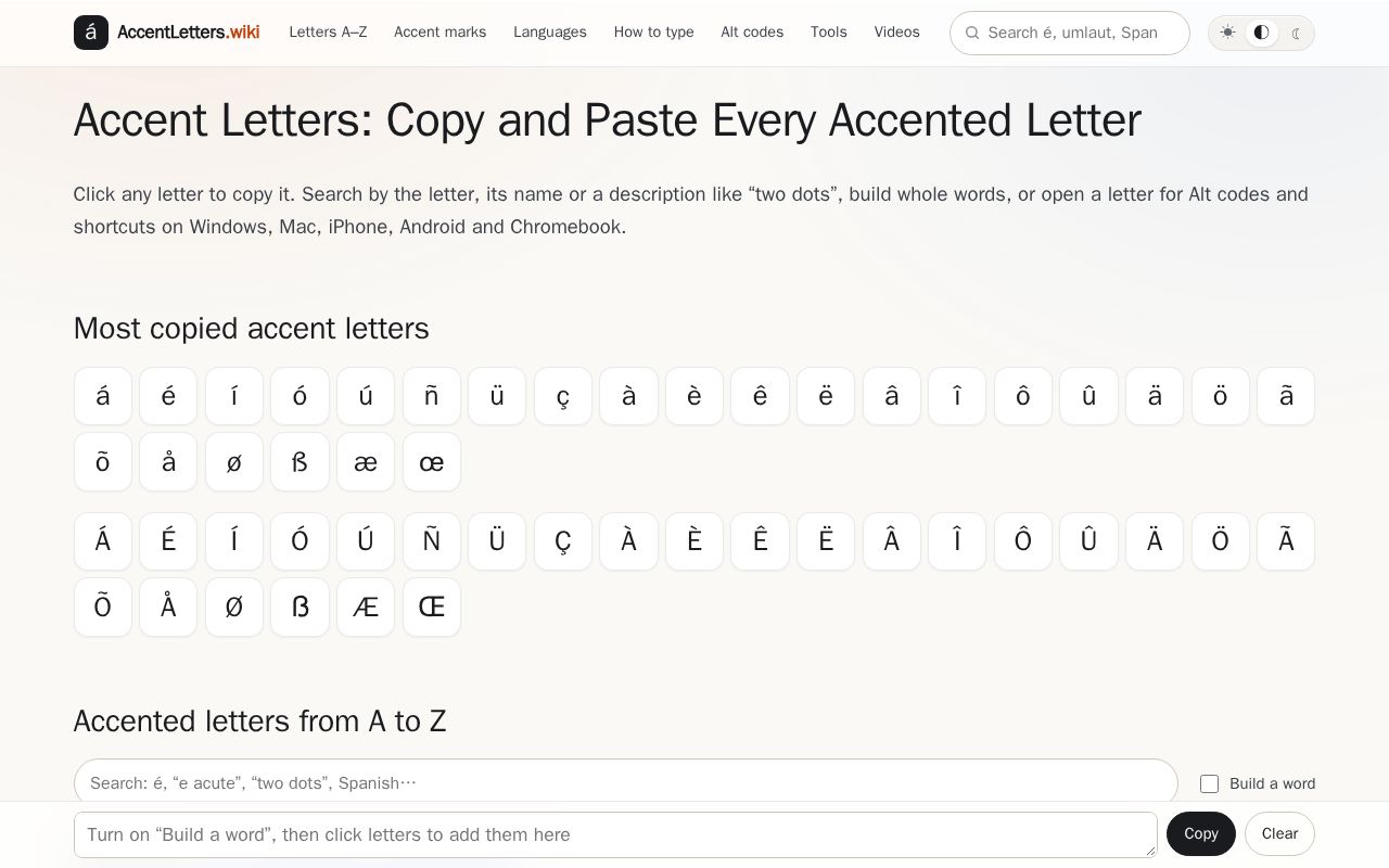 Preview of Blender Accent Letters
