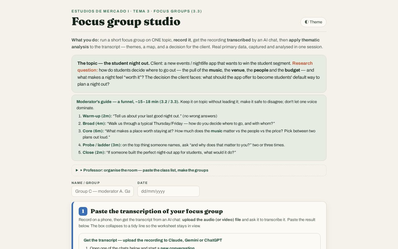Preview of Focus Group Studio