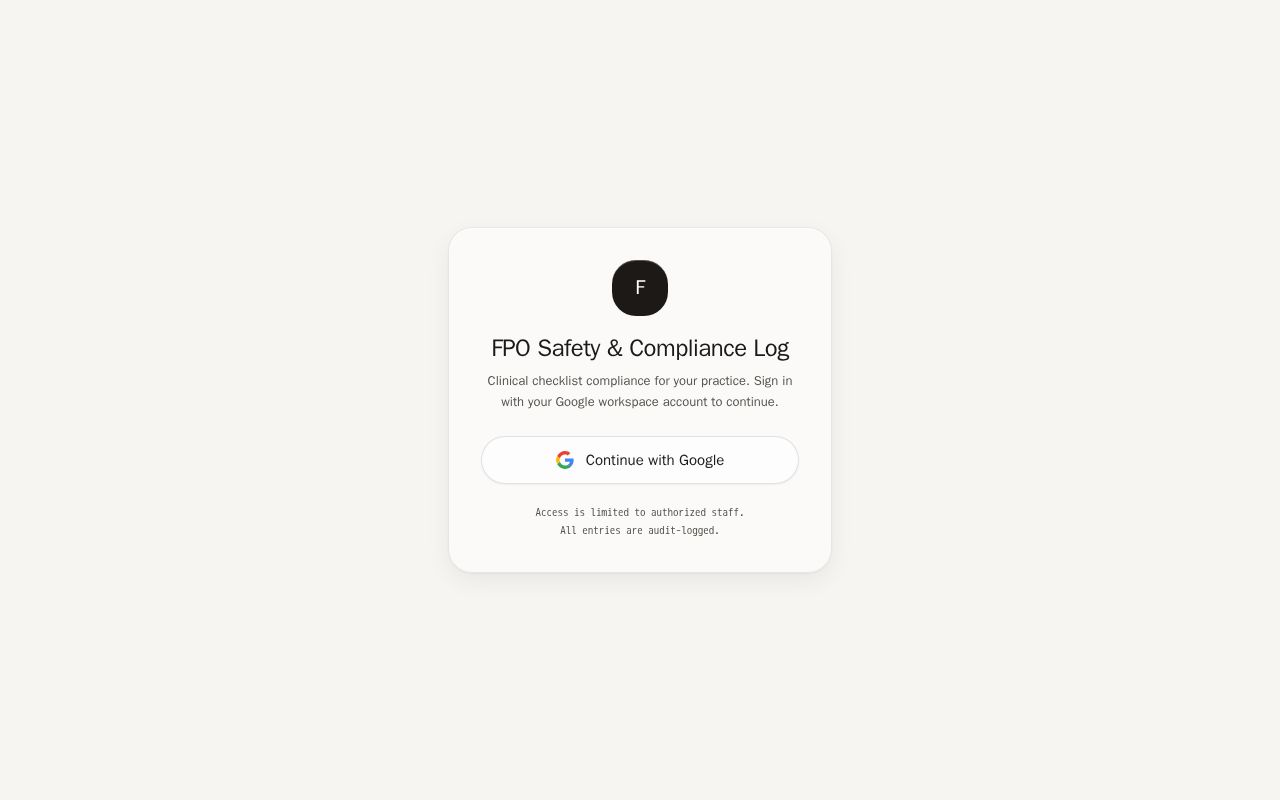 Preview of Fpo Compliance Log