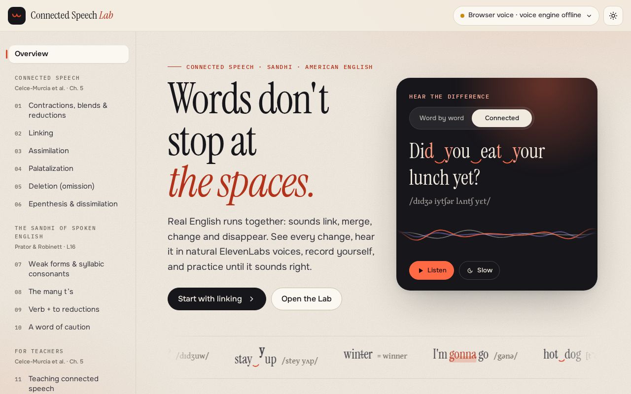 Preview of Connected Speech