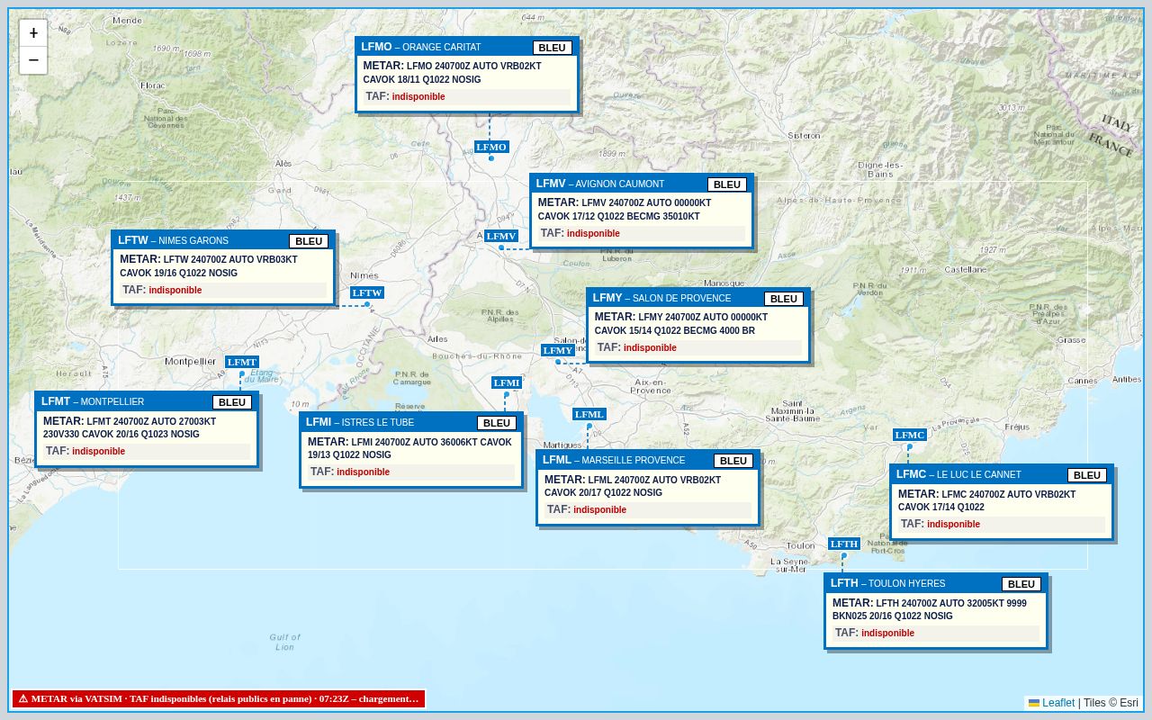 Preview of Provence TAF METAR
