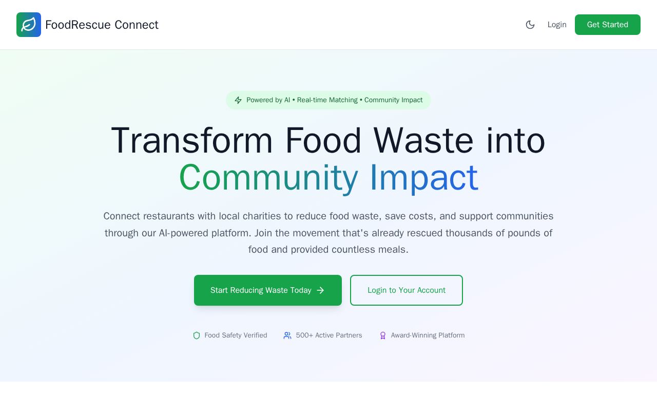 Preview of FoodRescue Connect