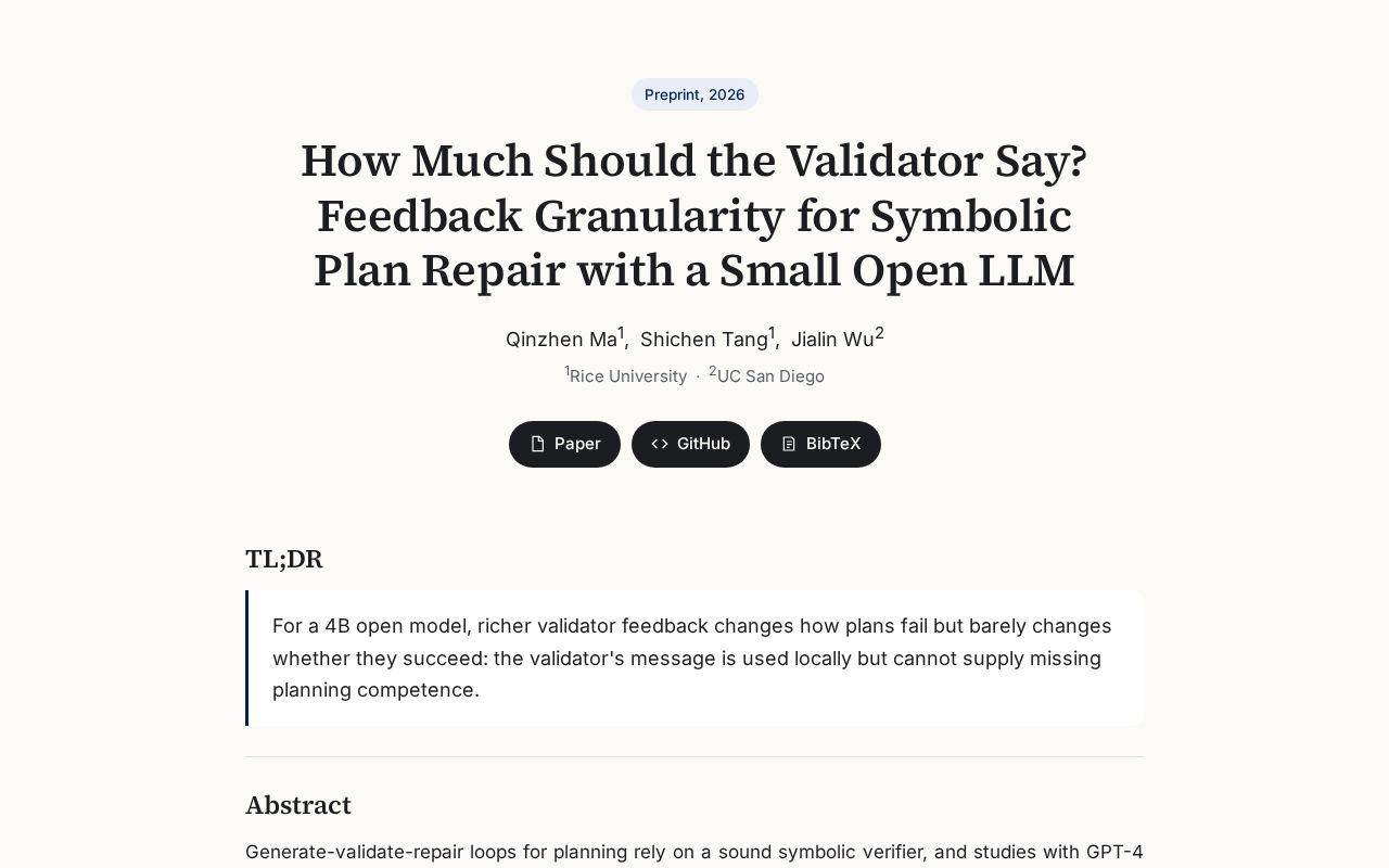 Preview of Validator Feedback Granularity