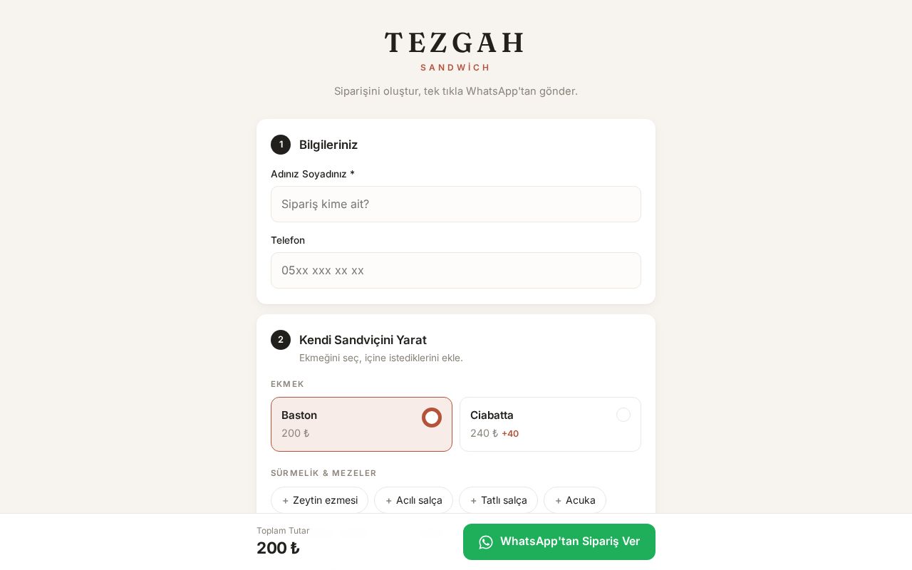 Preview of Tezgah Sandwich