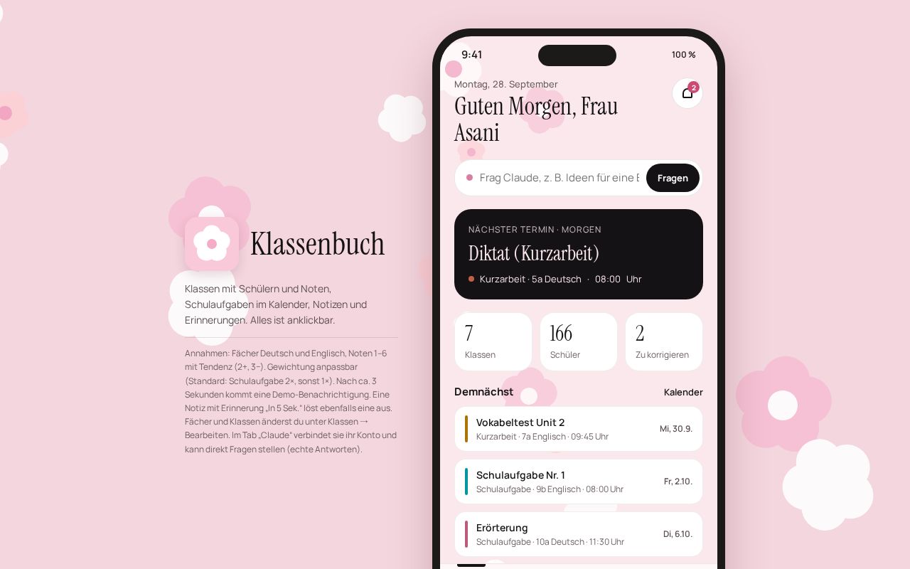 Preview of Klassenbuch