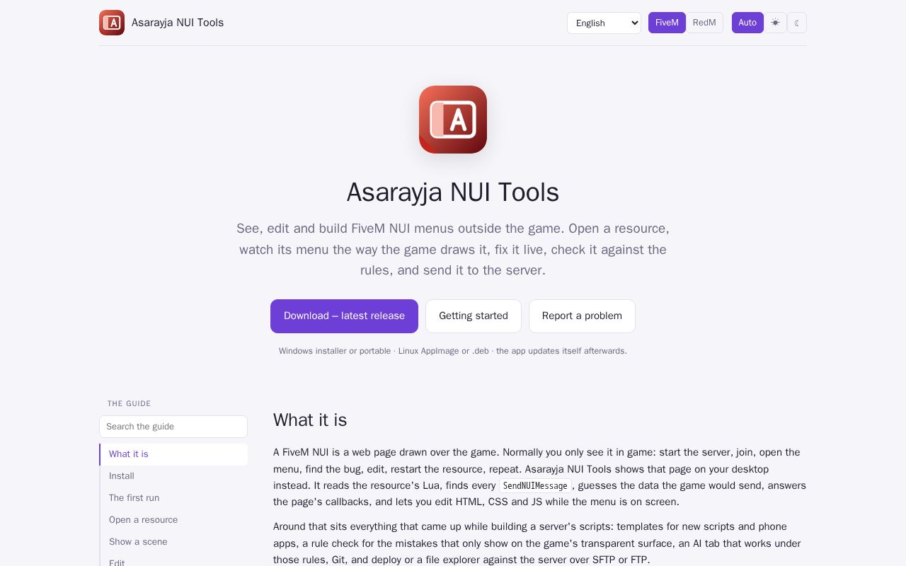 Preview of Asarayja Nui Tools Releases