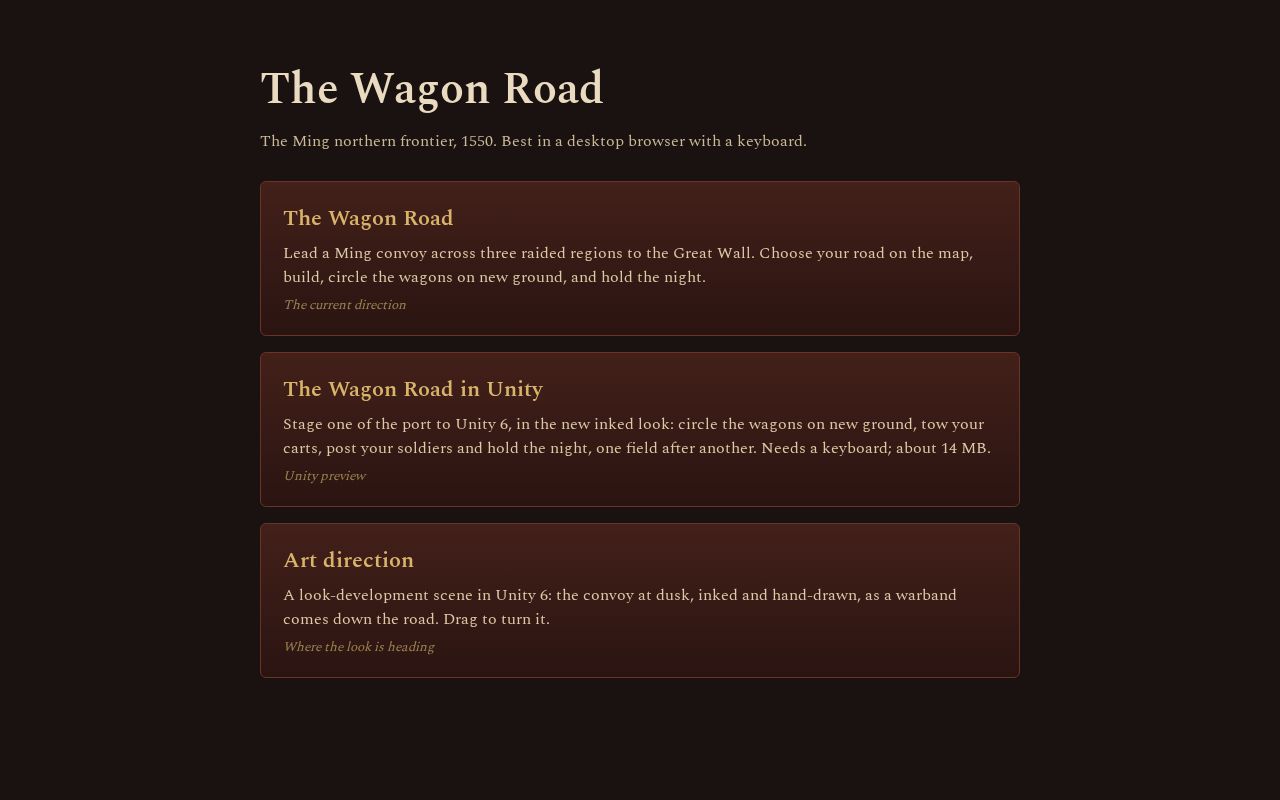Preview of Wagon Road