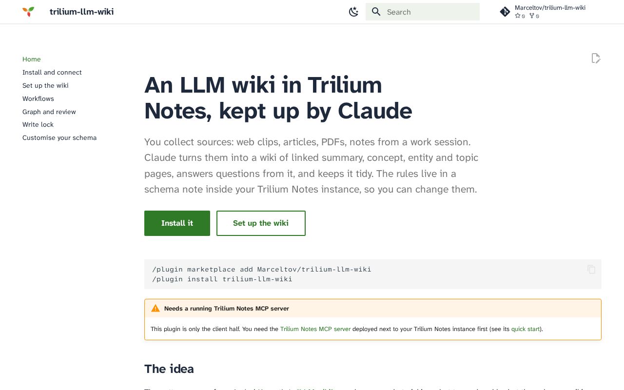 Preview of Trilium Llm Wiki