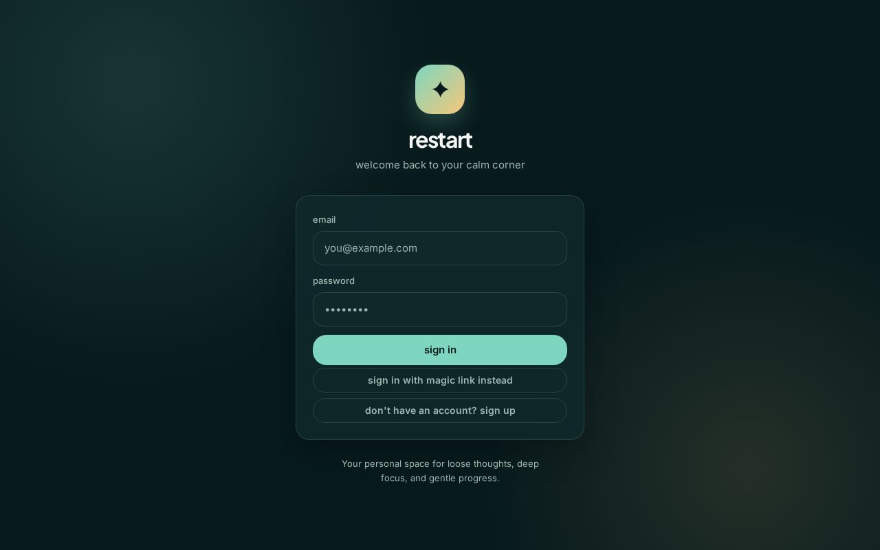 Preview of Restart