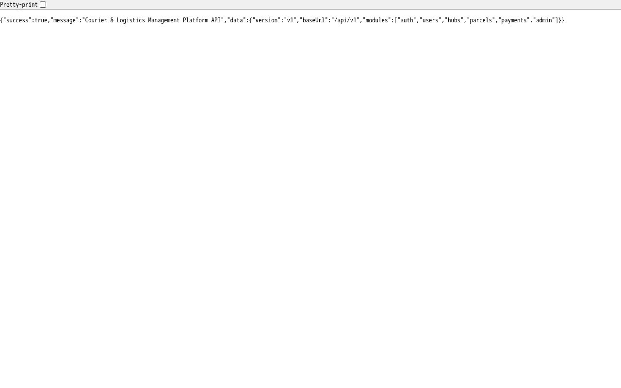 Preview of Courier Logistics Backend