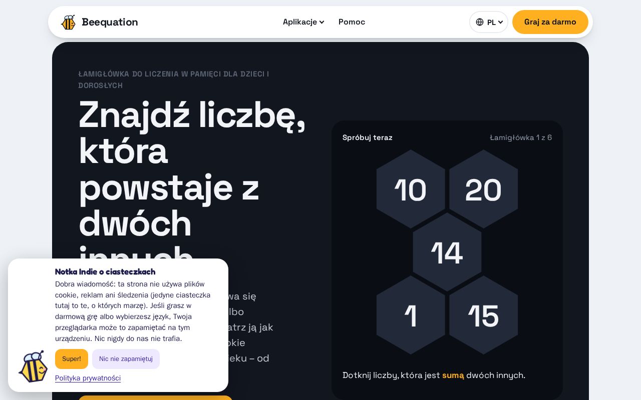 Preview of Beequation: łamigłówka matematyczna dla dzieci i dorosłych