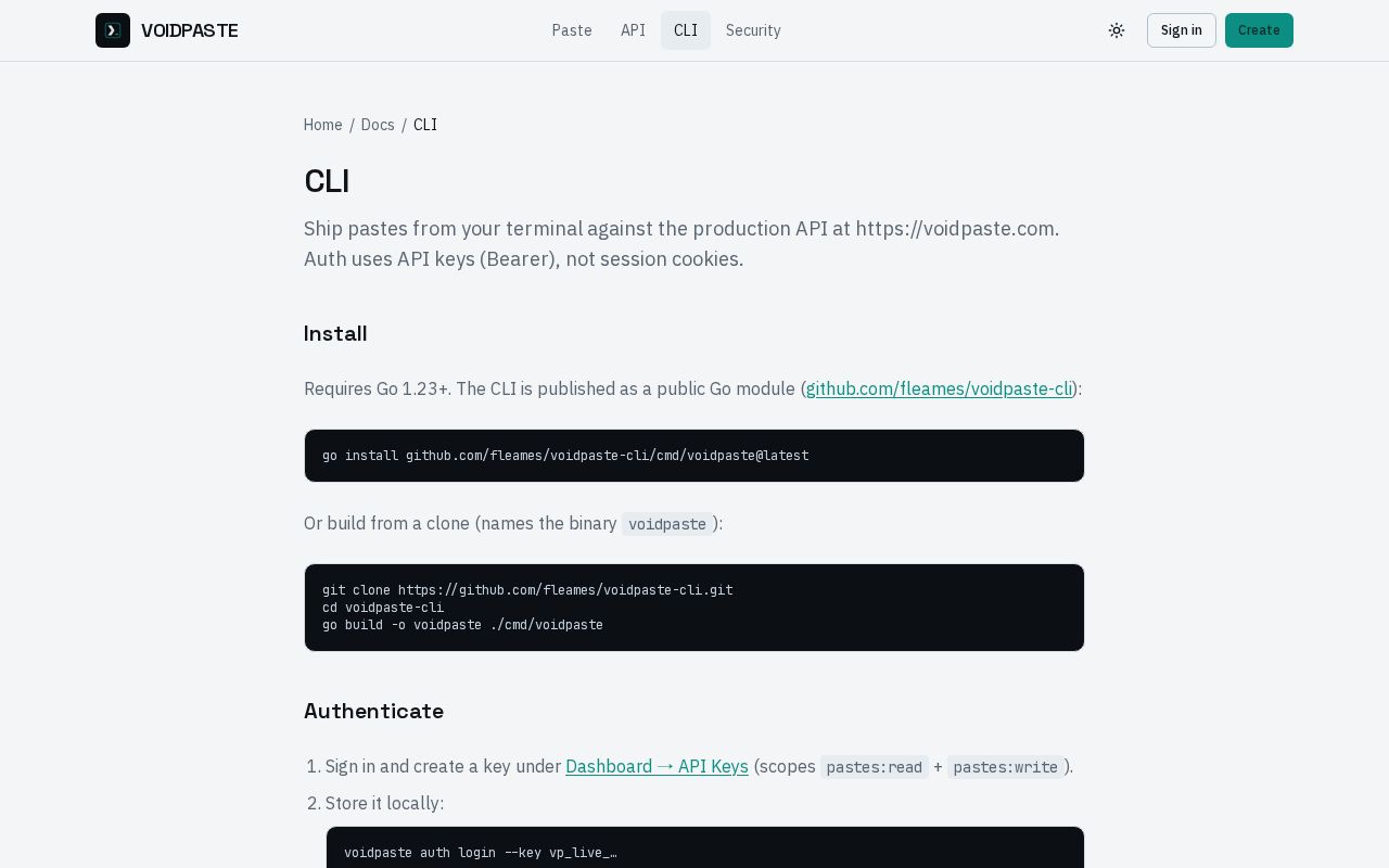 Preview of CLI