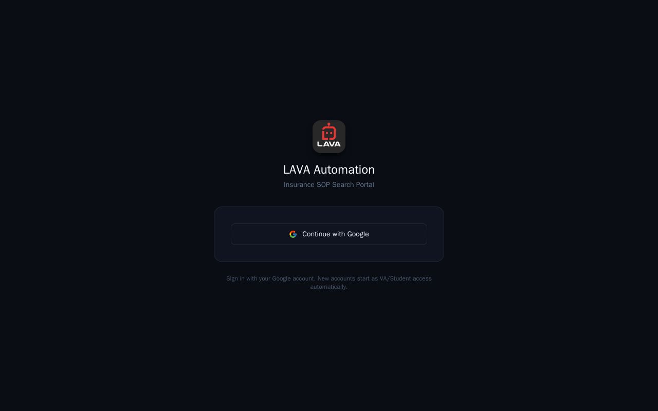 Preview of Lava Insurance Sop Portal