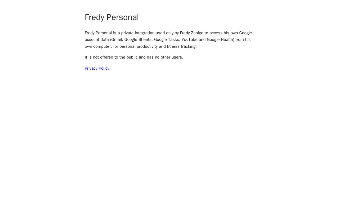 Preview of Fredy Personal