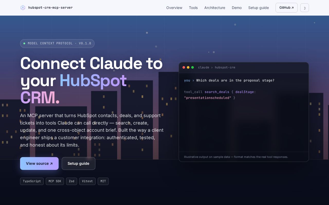 Preview of Hubspot Crm Mcp Server