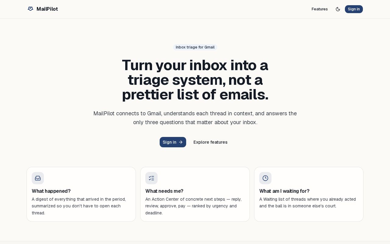 Preview of MailPilot