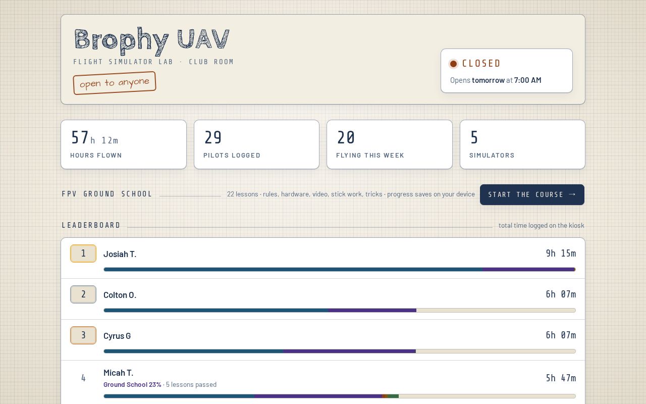 Preview of Brophy Uav Dashboard