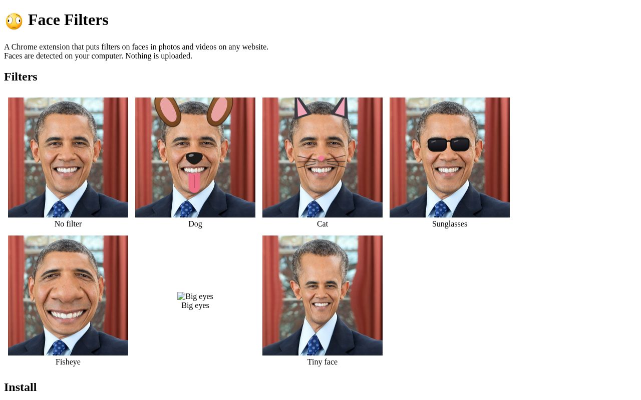 Preview of Face Filters