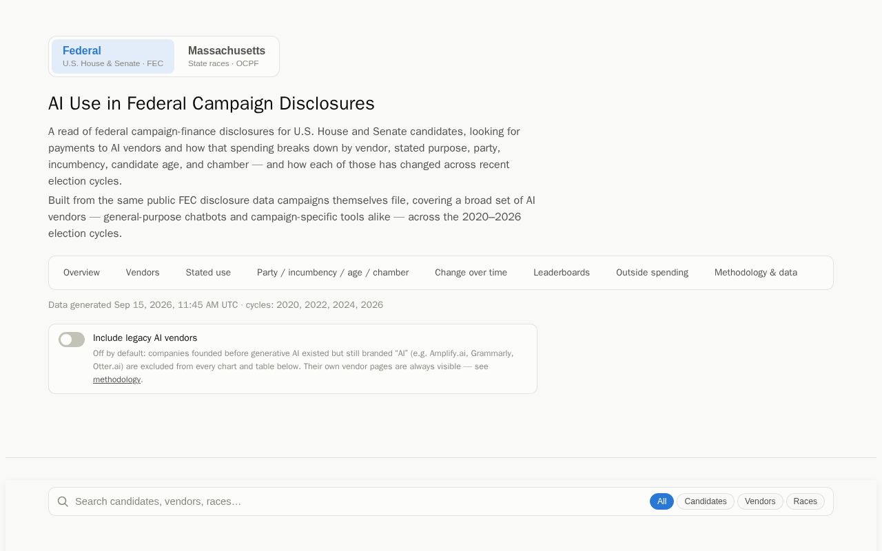 Preview of Federal Campaign Disclosure Ai