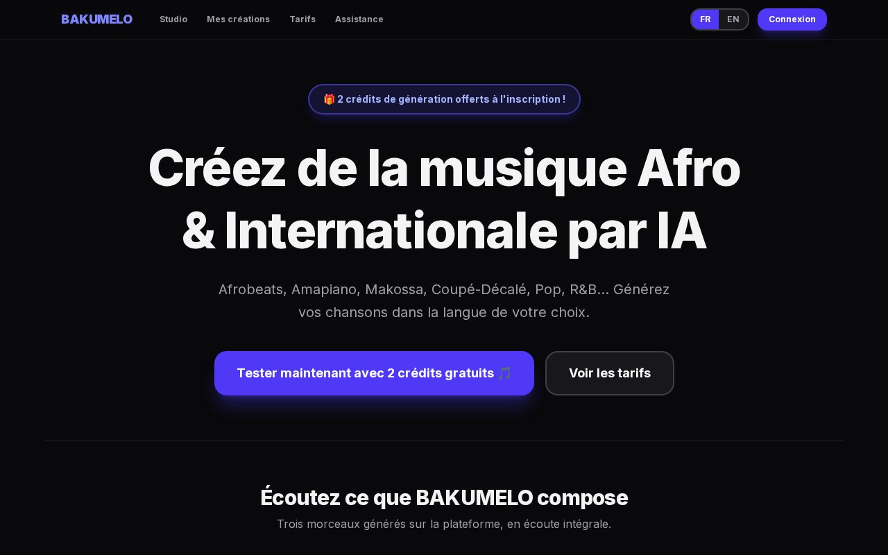 Preview of Ai Music Saas