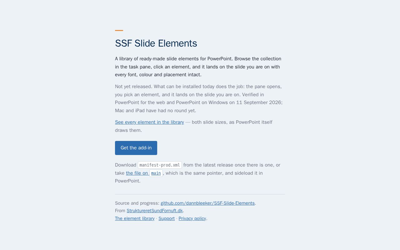 Preview of SSF Slide Elements