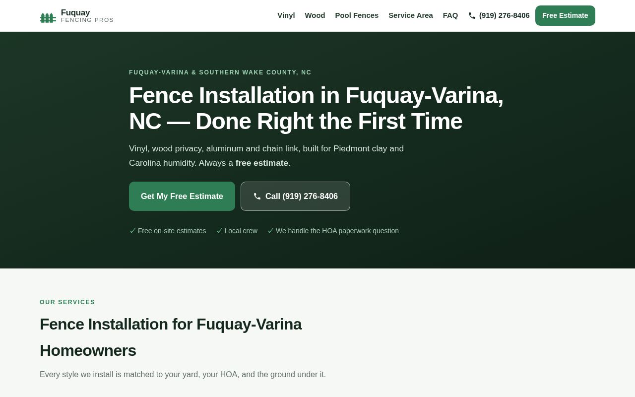 Preview of Fuquay Fencing Pros
