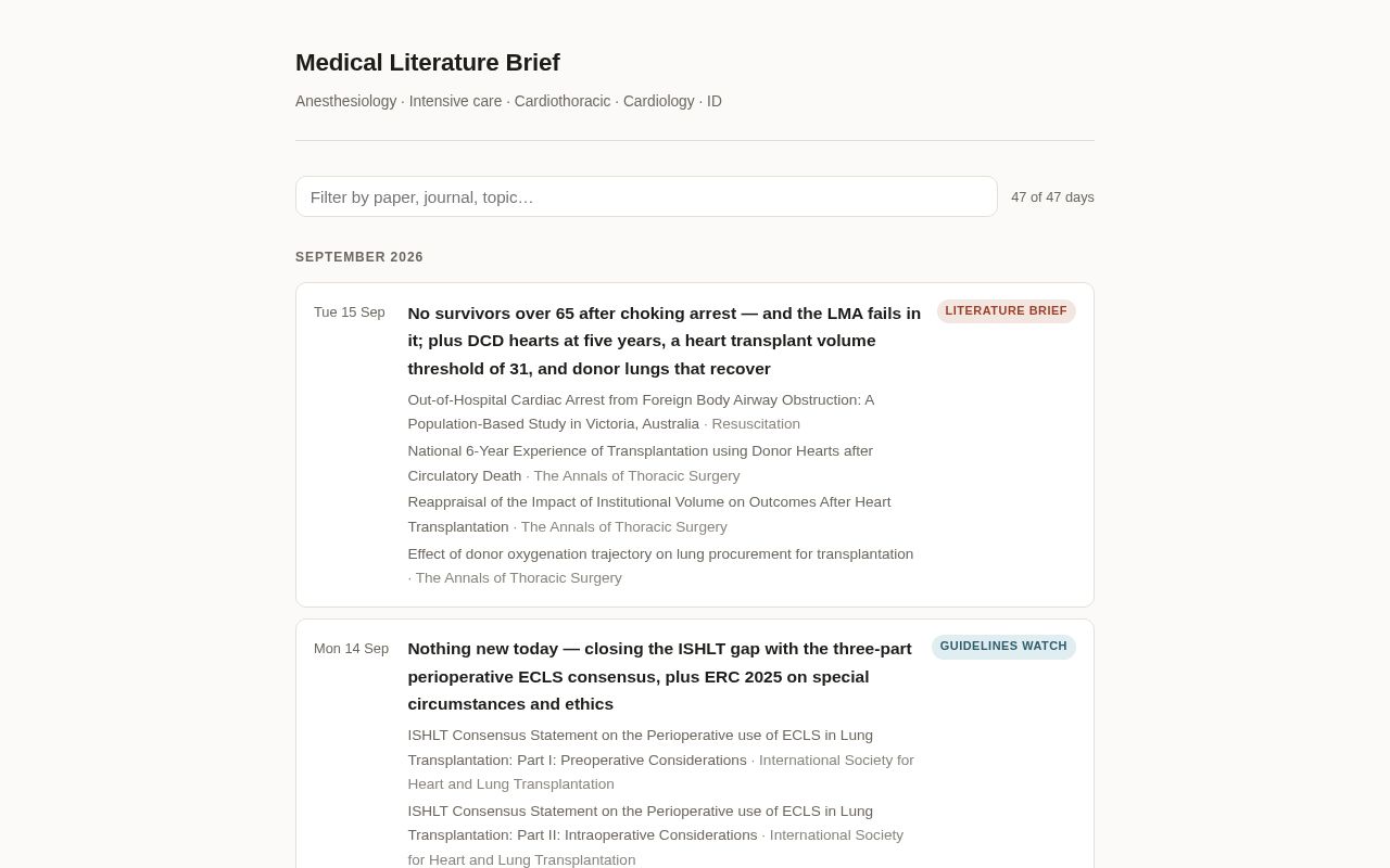 Preview of Medical Literature