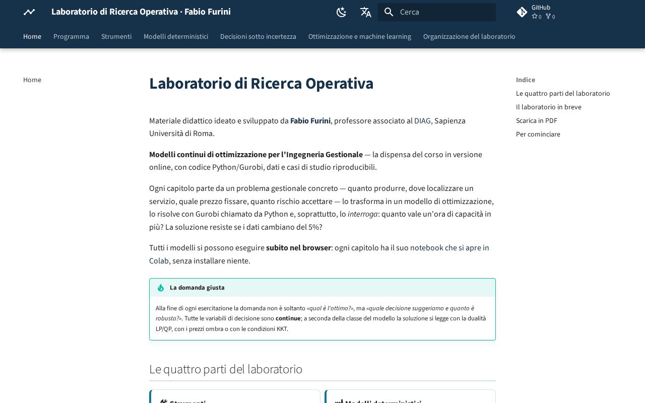 Preview of Laboratorio Ricerca Operativa