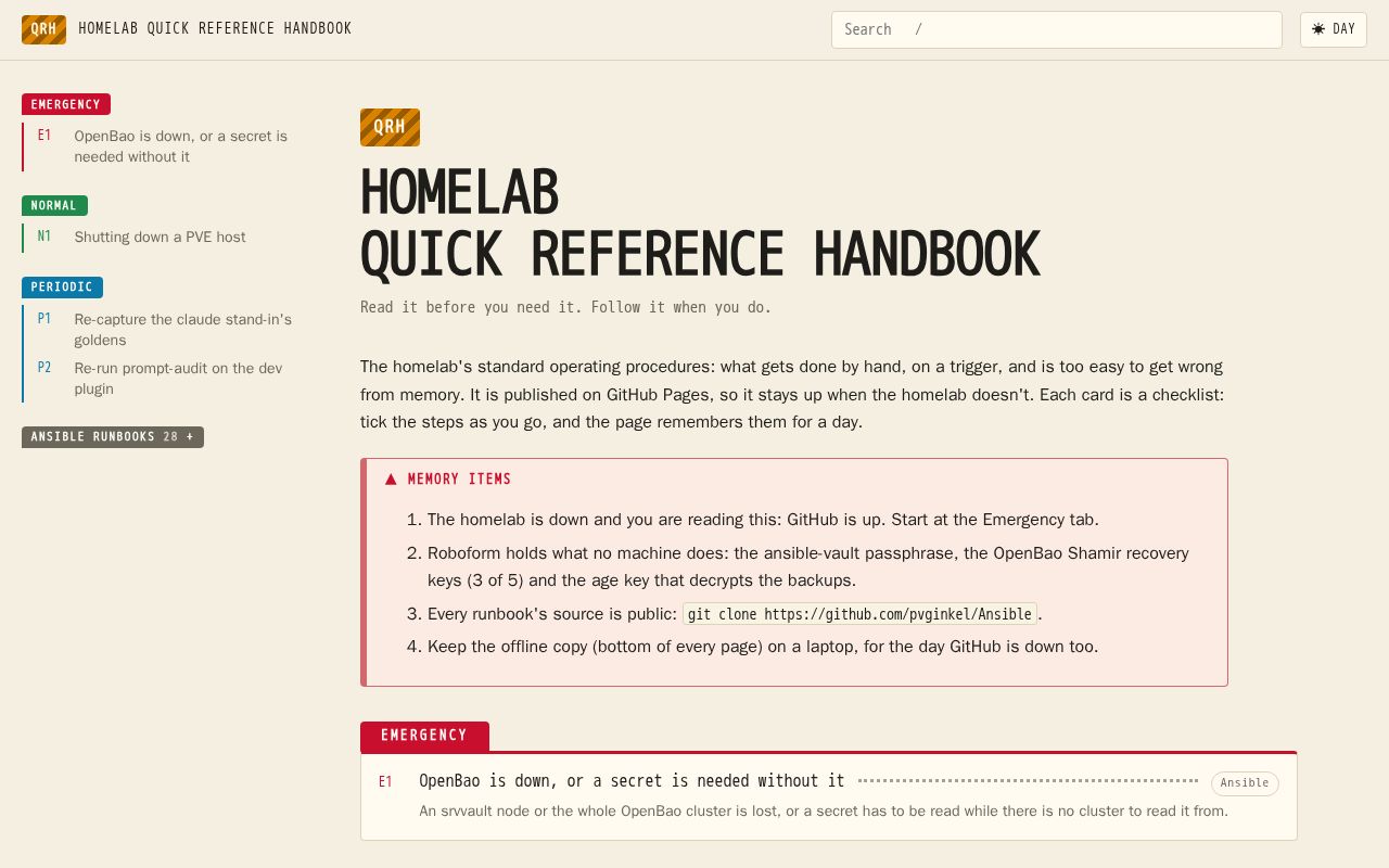 Preview of Homelab Quick Reference Handbook