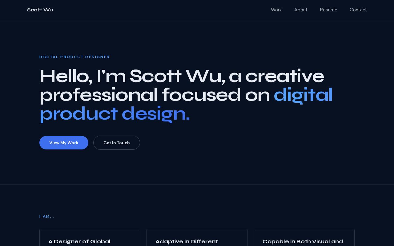Preview of Scott's UI/UX Portfolio