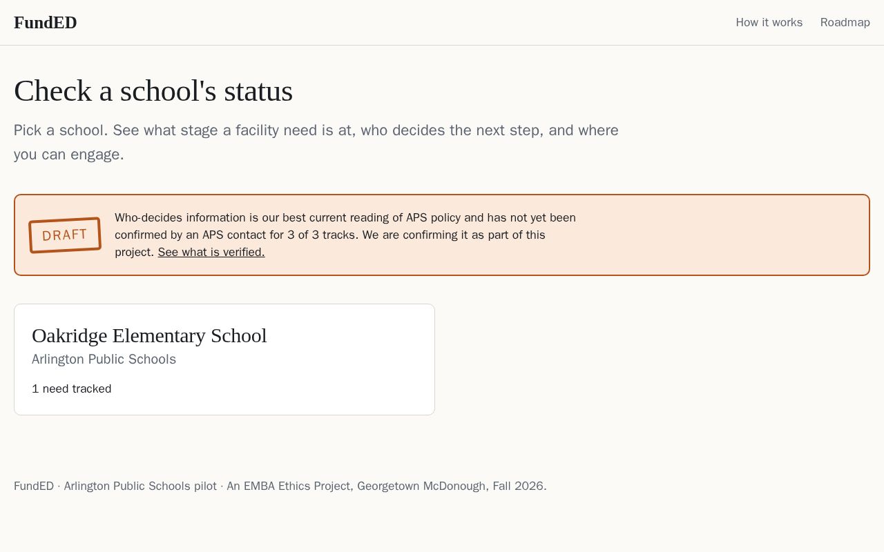 Preview of Check a school's status