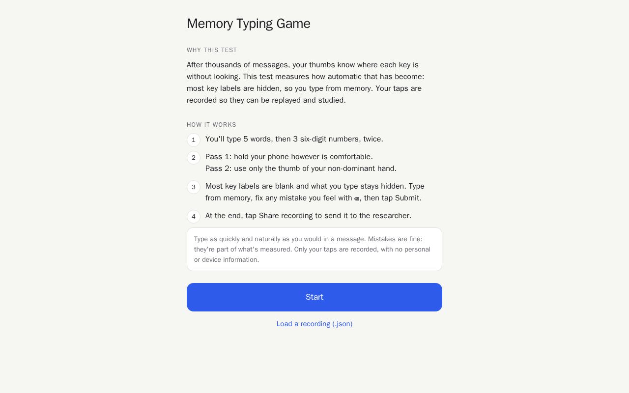Preview of Memory Typing Game