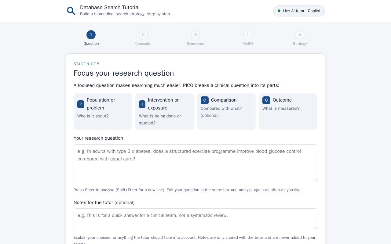 Preview of Database Search Tutorial