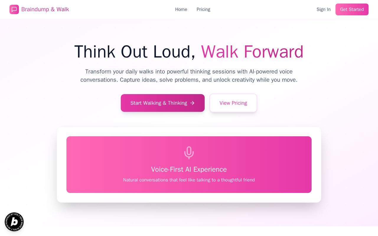 Preview of Braindump and Walk
