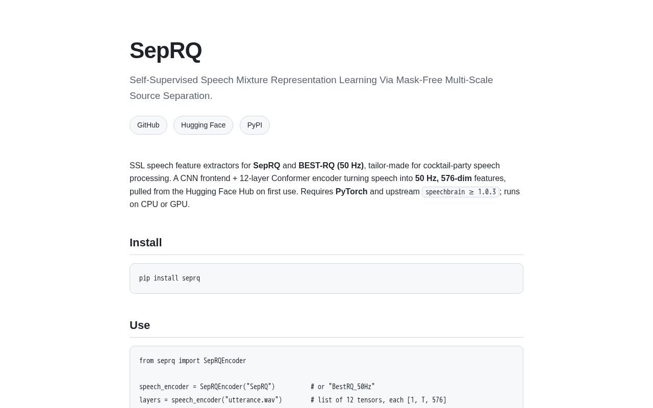 Preview of SepRQ