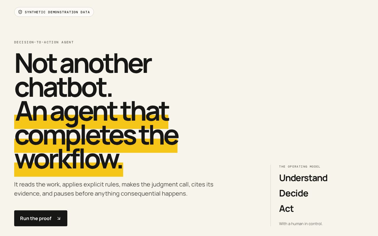 Preview of Decision-to-Action Agent