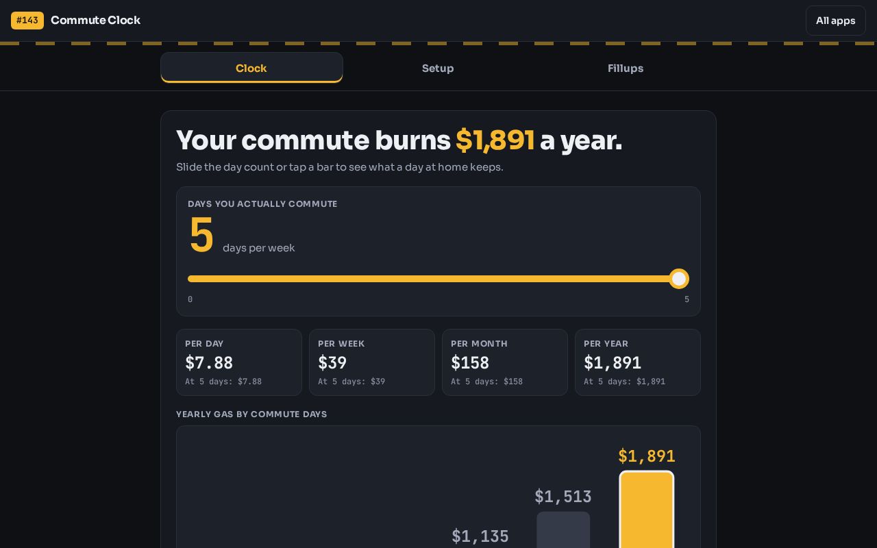 Preview of Appaday 143 Commute Clock