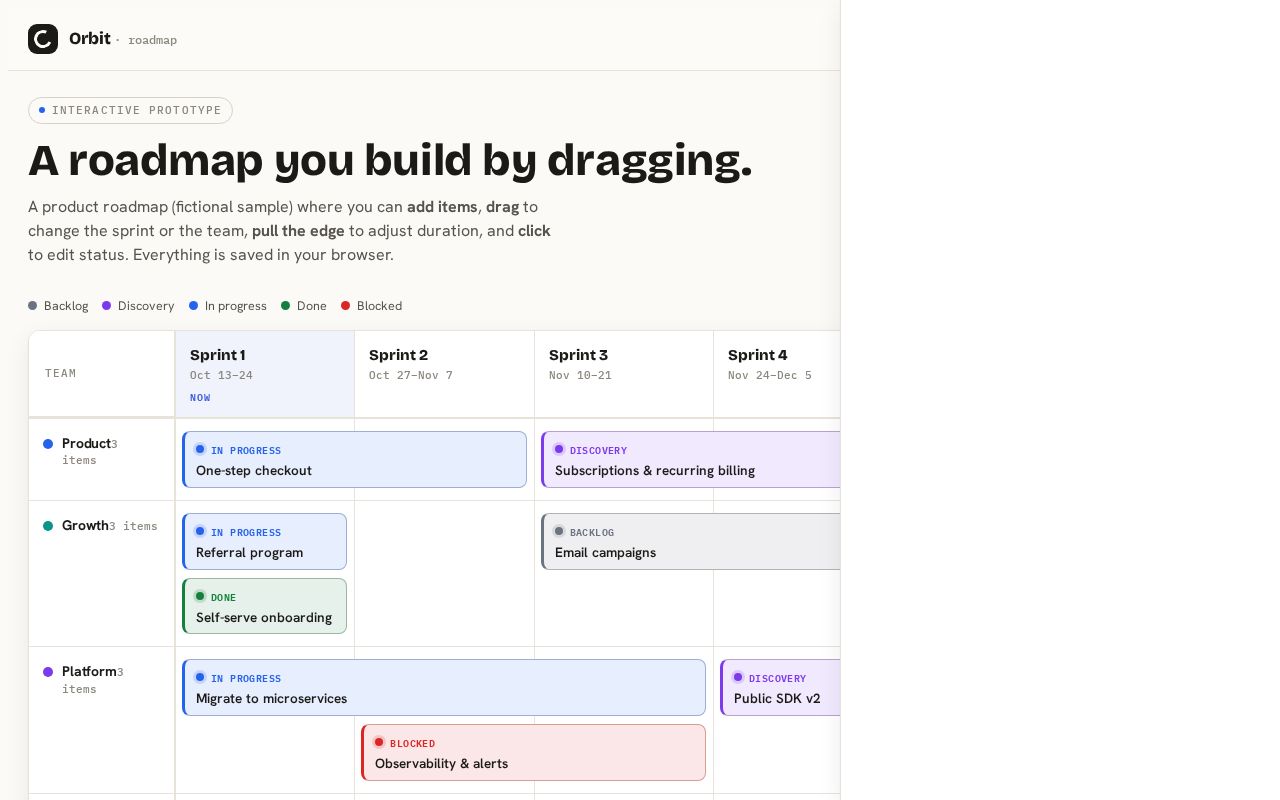 Preview of Interactive Roadmap