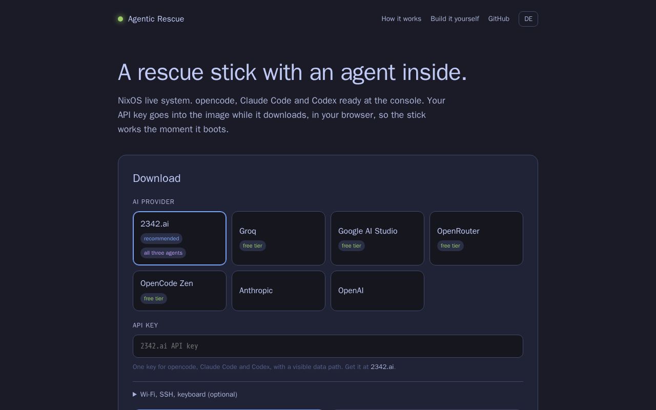 Preview of Agentic Rescue