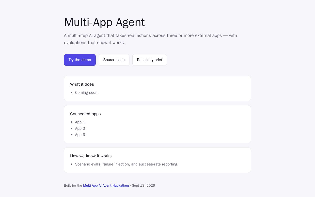 Preview of Multi-App Agent