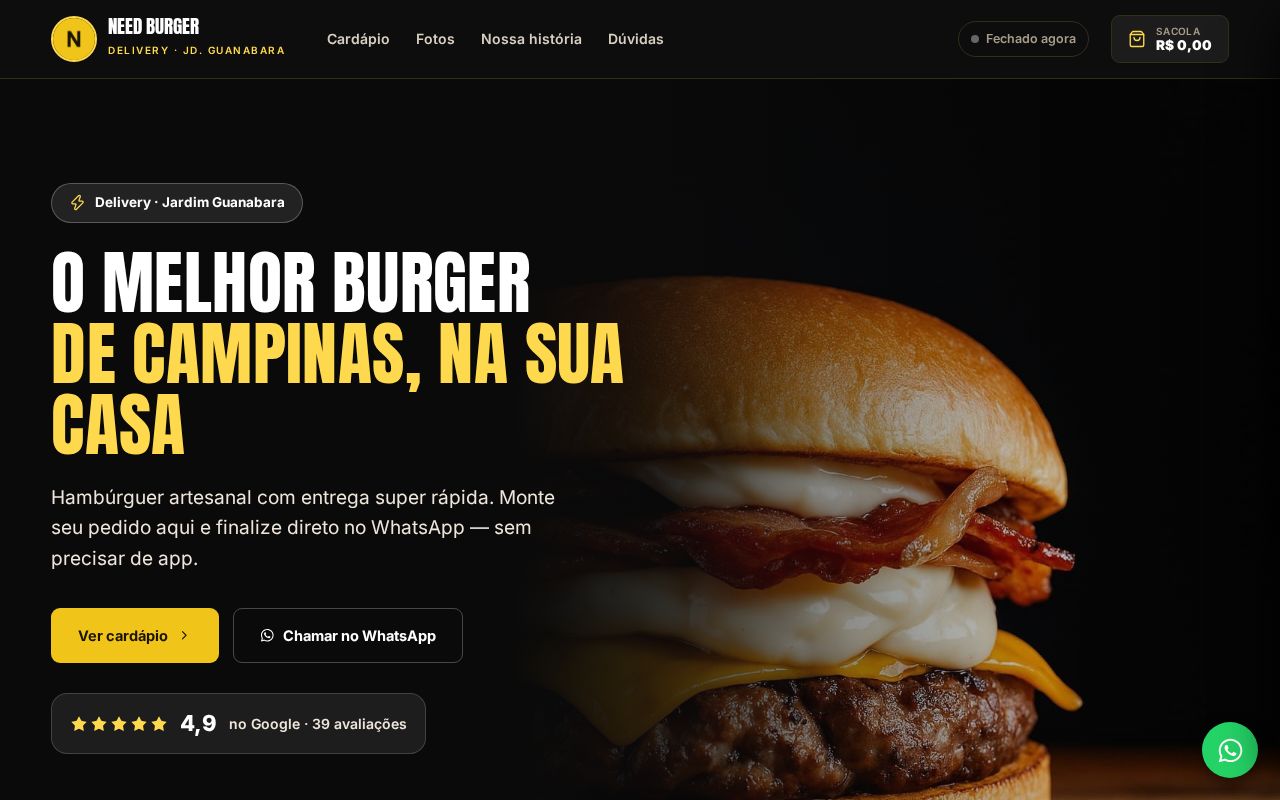 Preview of Need Burger Campinas