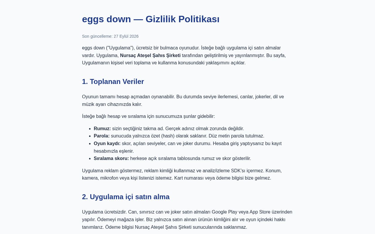Preview of Eggs Down Privacy
